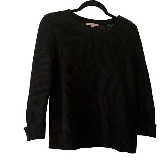 🍷Gap black wool blend knit sweater size medium - Picture 1 of 4